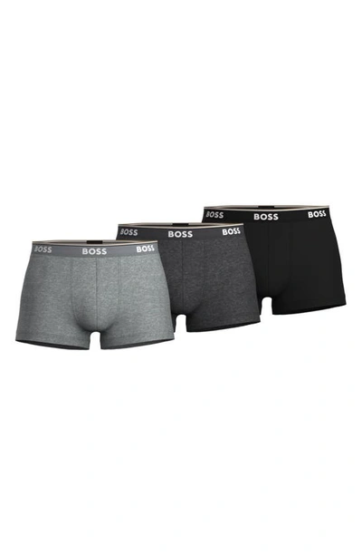 HUGO BOSS BOSS 3-PACK POWER STRETCH COTTON TRUNKS