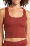 Skims Cotton Rib Tank In Sangria