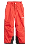 The North Face Kids' Freedom Waterproof Insulated Snow Pants In Tnf Red