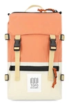 Topo Designs Rover Water Resistant Mini Backpack In Bone White/ Coral