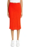 STELLA MCCARTNEY WIDE RIB KNIT COTTON MIDI SKIRT