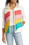 MARINE LAYER APRÉS WATER RESISTANT RAINBOW PUFFER VEST