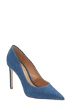 Schutz Lou Pointed Toe Pump In Blue