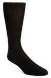 Canali Solid Wool Blend Socks In Black