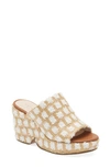 Cecelia New York Frost Wedge Slide Sandal In Canvas White Floral