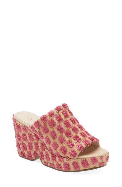 Cecelia New York Frost Wedge Slide Sandal In Pink