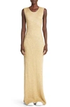 Proenza Schouler Sequin Knit Maxi Dress In Pale Yellow
