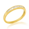 Vir Jewels 1/4 Cttw Princess Cut Diamond Wedding Band 14k Yellow Gold Channel Set In Silver
