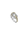 Lagos 18k Yellow Gold & Sterling Silver Newport Diamond Knot Statement Ring In Silver