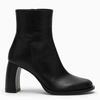 ANN DEMEULEMEESTER BLACK LEATHER ANKLE BOOT,2202WA14350LE/L_ANNDE-099_500-40