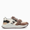 BURBERRY COATED FABRIC AND LEATHER TRAINER