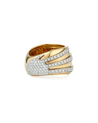 Miseno 18k Gold Sun Ray Ring With Diamonds