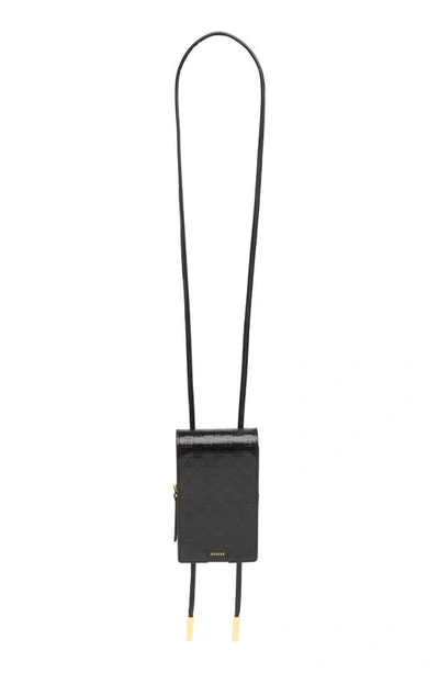 Ashya Heritage Checker Bolo Crossbody Bag In Onyx Trilogy Marble
