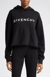 Givenchy Archetype Cropped Logo Hoodie In Black