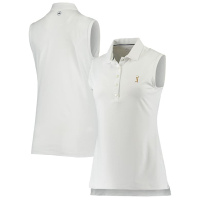 Peter Millar White The Players Perfect Fit Sleeveless Polo