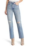 Slvrlake London High Waist Straight Leg Jeans In Shakedown