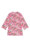 GANNI FLORAL ORGANIC COTTON COVER-UP TUNIC