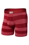 Saxx Ultra Super Soft Relaxed Fit Boxer Briefs In Ombre Rugby- Tomato