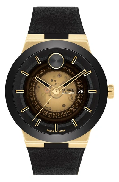 Movado Bold Fusion Silicone Strap Watch, 44mm In Black