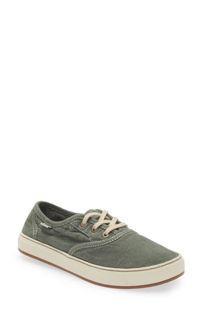 Sanuk Avery Lace-up Hemp Trainer In Slate