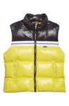 Palm Angels Vest In A Yellow And Black Tech Fabric In Yellow Black