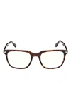 Tom Ford 53mm Square Blue Light Blocking Glasses In Dark Havana