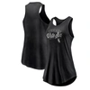 Fanatics Women's  Black Chicago White Sox Simplicity Swing Racerback Scoop Neck Tank Top In Black