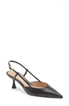 GIANVITO ROSSI KITTEN HEEL SLINGBACK POINTED TOE PUMP