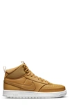 Nike Men's Court Vision Mid Winter Sneakers From Finish Line In Elemental Gold/sail/desert Ochre/elemental Gold