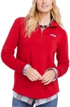 Vineyard Vines Dreamcloth Relaxed Half Zip Sweatshirt In Red Velvet