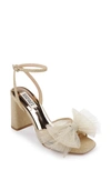 Badgley Mischka Tess Ankle Strap Sandal In Platino