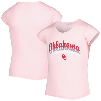 Garb Kids' Girls Youth  Pink Oklahoma Sooners Charlotte Tri-blend T-shirt