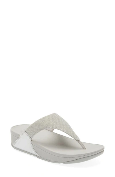 Fitflop Lulu Shimmerlux Flip Flop In Silver