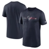 Nike Navy Houston Texans Horizontal Lockup Legend T-shirt In Navy