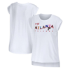 Wear By Erin Andrews White Atlanta Falcons Greetings From Muscle T-shirt In White