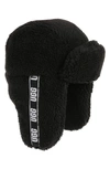 Ugg Sherpa Puff Trapper Hat In Black