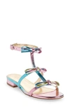 Cecelia New York Anna Strappy Sandal In Blue Multi Rainbow