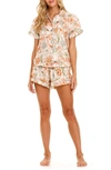 THE LAZY POET THE LAZY POET NINA PEACH JUNGLE LINEN SHORT PAJAMAS