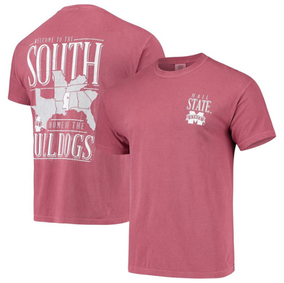 Image One Maroon Mississippi State Bulldogs Comfort Colors Welcome To The South T-shirt