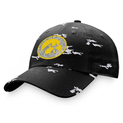 TOP OF THE WORLD TOP OF THE WORLD BLACK IOWA HAWKEYES OHT MILITARY APPRECIATION BETTY ADJUSTABLE HAT