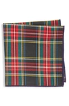 CLIFTON WILSON CLIFTON WILSON HOLIDAY PLAID COTTON POCKET SQUARE