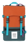 Topo Designs Rover Water Resistant Mini Backpack In Botanic Green/ Clay