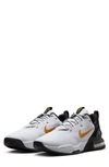 Nike Air Max Alpha Trainer 5 Running Shoe In White/ Black/ Gold Suede