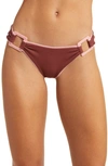 Becca Fine Line Buckle Bikini Bottoms In Coconut