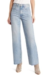 Slvrlake Grace High Waist Raw Hem Wide Leg Jeans In Heartache