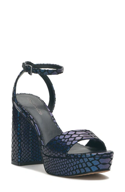 Vince Camuto Pendry Ankle Strap Platform Sandal In Deep Ocean