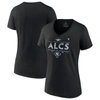 Fanatics Branded Black New York Yankees 2022 Division Series Winner Locker Room Plus Size V-neck T-s In Black