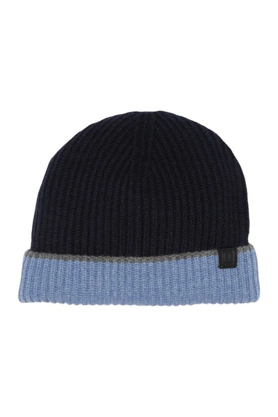 BRUNO MAGLI BRUNO MAGLI CASHMERE COLORBLOCK RIBBED KNIT BEANIE