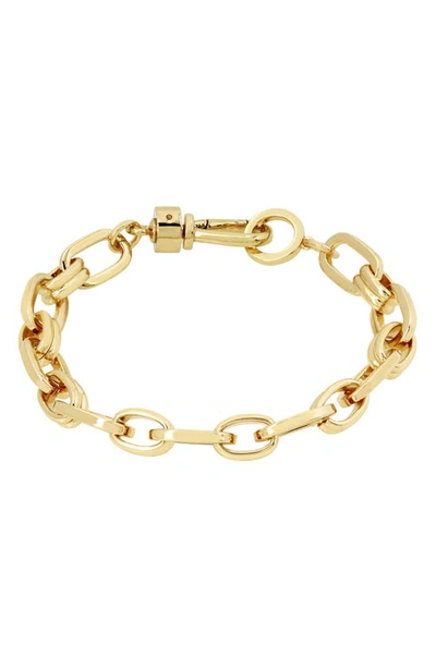 Allsaints Double Chain Link Bracelet In Gold Tone