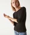 MICHAEL STARS DOT 3/4 SLEEVE TEE